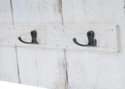 Wandgarderobe HWC-C89 Welcome, Garderobe Garderobenpaneel, Shabby-Look Vintage, 91x60cm ~ Weiß, Shabby -Wohnmöbel 0134ce8a 0a46 4e4c 9fa7 117aeba3273f