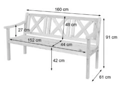 Gartenbank Kopenhagen, Sitzbank Parkbank Holzbank, 3-Sitzer Gastronomie-Qualität Massiv-Holz 160cm ~ Natur -Wohnmöbel 0824864d 4e6a 44f5 a1b1 7d4a88b97d23