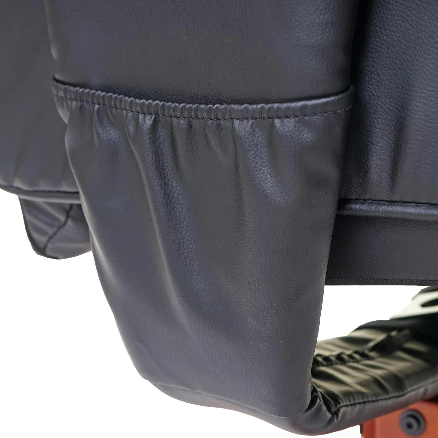 Relaxsessel HWC-E30, Fernsehsessel Liegesessel TV-Sessel Mit Hocker ~ Kunstleder Schwarz 8 Relaxsessel HWC-E30, Fernsehsessel Liegesessel TV-Sessel Mit Hocker ~ Kunstleder Schwarz – Bild 6