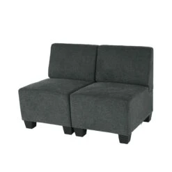Modular 2-Sitzer Sofa Couch Lyon, Stoff/Textil ~ Anthrazit-grau -Wohnmöbel 0abc235a ff39 452c ba5e d4114b407595 2