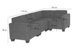 Modular Sofa-System Couch-Garnitur Lyon 4-1, Stoff/Textil ~ Grau -Wohnmöbel 0b550a86 40cf 4f8d a5c3 0ff5aa6de09e