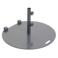 Sonnenschirmständer HWC-A33, Schirmständer Sonnenschirmfuß Sonnenschirmhalter, Rollbar, Metall, 22kg Ø 69cm ~ Grau