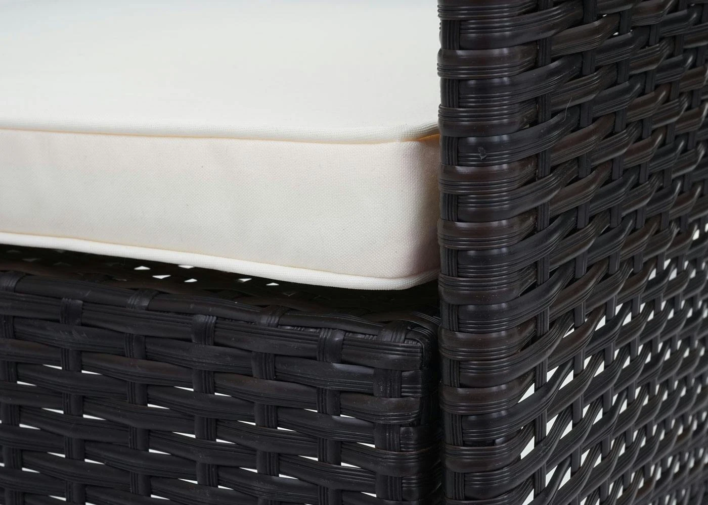 Poly-Rattan Garnitur HWC-F55, Balkon-/Garten-/Lounge-Set Sofa Sitzgruppe ~ Braun, Kissen Creme 9 Poly-Rattan Garnitur HWC-F55, Balkon-/Garten-/Lounge-Set Sofa Sitzgruppe ~ Braun, Kissen Creme – Bild 7