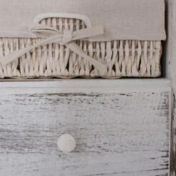 Garderobe Mit Sitzbank Kommode Mit 2 Körben 42x62x33cm, Shabby-Look, Vintage ~ Weiß -Wohnmöbel 10b64489 c602 486e 9855 527b80f7fbfb