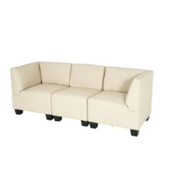 Modular 3-Sitzer Sofa Couch Lyon, Kunstleder ~ Rot, Hohe Armlehnen -Wohnmöbel 13786726 882d 4a06 9e5d 1455471cc243 1