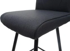 Barhocker HWC-H72, Barstuhl Tresenhocker, Drehbar Auto-Position Fußablage Stahl Stoff/Textil ~ Dunkelgrau -Wohnmöbel 15928ba6 0182 4f37 8719 2352ca16614e