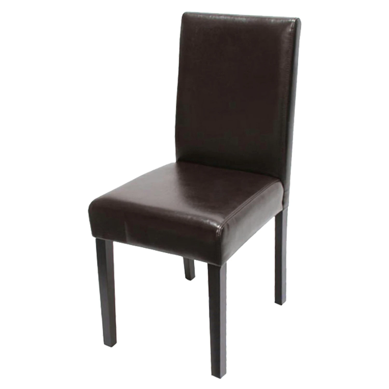 Esszimmerstuhl Littau, Küchenstuhl Stuhl, Kunstleder ~ Weiß, Dunkle Beine 7 Esszimmerstuhl Littau, Küchenstuhl Stuhl, Kunstleder ~ Weiß, Dunkle Beine – Bild 5