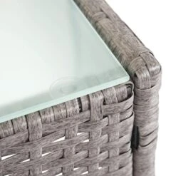 2-1-1 Poly-Rattan Garten-Garnitur Halden, Sitzgruppe Lounge-Set Sofa ~ Grau, Kissen Creme -Wohnmöbel 16c724d2 65f9 4800 b1b0 661580273963