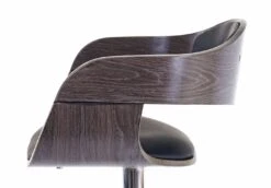 Barhocker HWC-A47, Barstuhl, Holz Bugholz Retro-Design ~ Grau, Kunstleder Schwarz -Wohnmöbel 1a887c04 f300 4f8a 8041 d91b8f63e0be