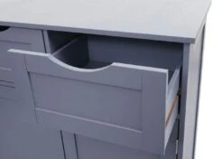 Kommode HWC-B65, Schubladenschrank Schrank, 2 Schubladen Und 2 Türen 80x70x35cm ~ Grau -Wohnmöbel 1cd02178 3057 4876 b88c 4d44ef6f516e