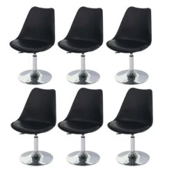 Drehstuhl Malmö T501, Stuhl Küchenstuhl, Höhenverstellbar, Kunstleder ~ Dunkelgrau, Chromfuß -Wohnmöbel 1d4c8b41 5616 48e6 b771 8fba0328c0bb