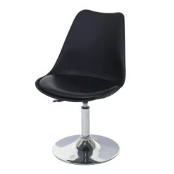 6er-Set Drehstuhl Malmö T501, Stuhl Küchenstuhl, Höhenverstellbar, Kunstleder ~ Schwarz, Chromfuß -Wohnmöbel 1e3b4cb4 56c0 4942 8f5b 04f79ad3881e 2