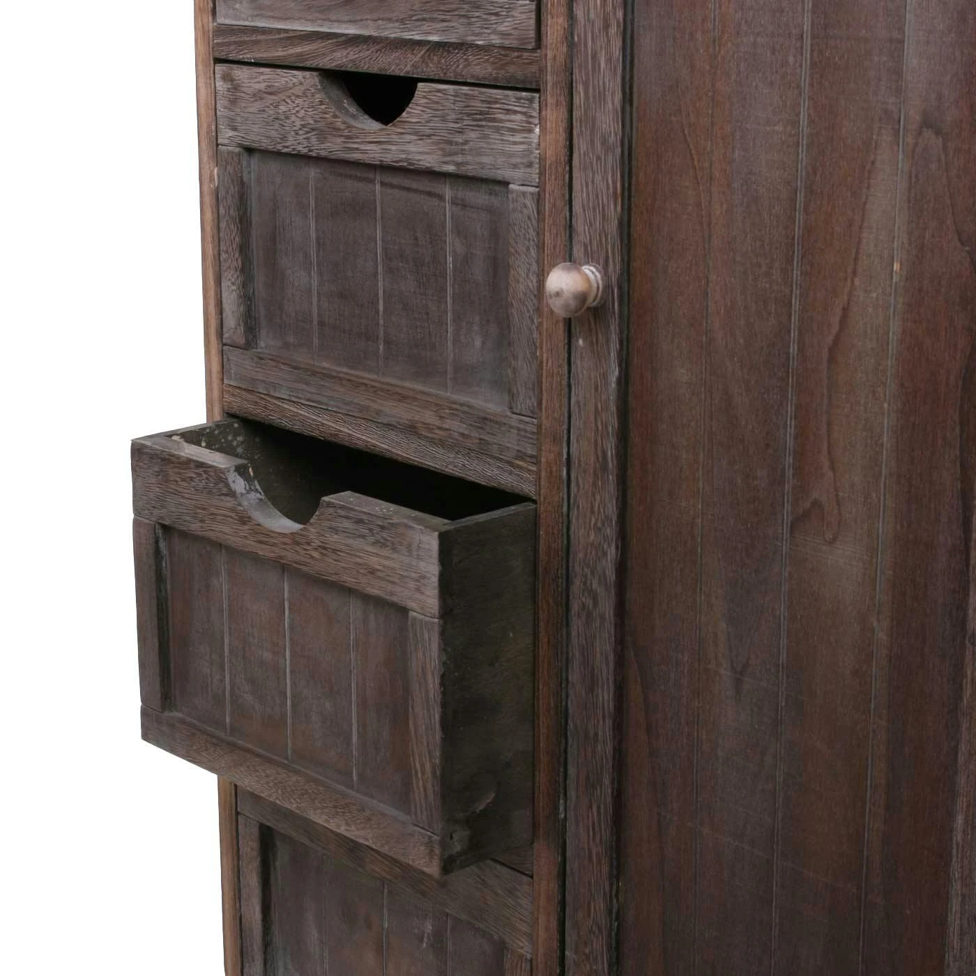 Kommode HWC-D12, Schrank Schubladenkommode, Shabby-Look Vintage 82x55x30cm ~ Braun 9 Kommode HWC-D12, Schrank Schubladenkommode, Shabby-Look Vintage 82x55x30cm ~ Braun – Bild 7