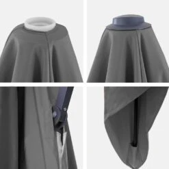 Ersatz-Bezug Für Luxus-Ampelschirm HWC-A96, Sonnenschirmbezug Ersatzbezug, 3x4m (Ø5m) Polyester 3,5kg ~ Anthrazit -Wohnmöbel 1f115132 ec48 49fa b57e 5c25fcb43cf1
