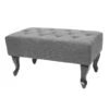 Ottomane Chesterfield, Sitzhocker Fußablage Hocker, Wasserabweisend Stoff/Textil 39x77x47cm ~ Dunkelgrau -Wohnmöbel 22a43e96 4124 4a57 bc46 5fd44908b49d