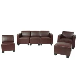Modular Sofa-System Couch-Garnitur Lyon 4-1, Kunstleder ~ Rot 13 Modular Sofa-System Couch-Garnitur Lyon 4-1, Kunstleder ~ Rot -Wohnmöbel 22d21373 0870 419f ace7 8158e406bfcf