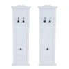 2er-Set Garderobe Wandgarderobe Garderobenpaneel Wandhaken 109x28x4cm ~ Weiß Lackiert