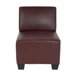 Modular 3-Sitzer Sofa Couch Lyon, Kunstleder ~ Rot-braun, Hohe Armlehnen -Wohnmöbel 25e32b3f 93f0 47e6 ac6f 7b8fc1f2a17f