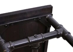 Sitzbank HWC-H10b, Esszimmerbank Bank Hocker, Ulme Holz Industriedesign, 120x35cm FSC-zertifiziert, Schwarz-braun -Wohnmöbel 25f82abd 0786 48ff 8966 cb39ab70582f