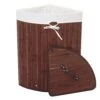 Eckwäschekorb HWC-C21, Laundry Wäschebox Wäschesammler Wäschebehälter, Bambus 61x48x35cm 50l ~ Braun -Wohnmöbel 26bafb46 842d 4e20 a2c9 b61eb106ce4f 1