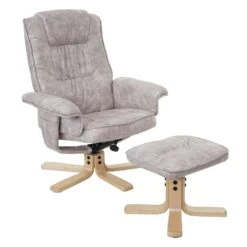 Relaxsessel M56, Fernsehsessel TV-Sessel Mit Hocker, Stoff/Textil ~ Dunkelgrau -Wohnmöbel 26f87158 4db8 477e 95fc c73123399510 2
