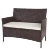 Poly-Rattan Gartenbank Halden, Sitzbank Bank ~ Braun-meliert, Kissen Creme -Wohnmöbel 2745e768 49db 4188 bbb6 2849baeae128 4