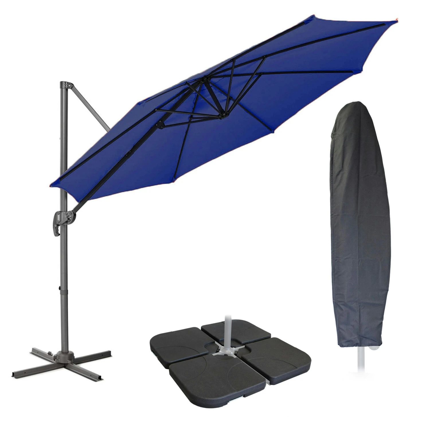 Sonnenschirmständer HWC-F78, Ampelschirmständer Marktschirmständer Für Bodenkreuz, Befüllbar 100kg 7 Sonnenschirmständer HWC-F78, Ampelschirmständer Marktschirmständer Für Bodenkreuz, Befüllbar 100kg – Bild 5