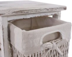 Regal Kommode Mit 5 Korbschubladen 90x25x28cm, Shabby-Look, Vintage ~ Weiß -Wohnmöbel 2cb0943c 1b06 4b8a b178 ac4d7b31fcf5