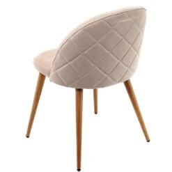 4er-Set Esszimmerstuhl HWC-D53, Stuhl Küchenstuhl, Retro 50er Jahre Design, Stoff/Textil ~ Beige -Wohnmöbel 2f475e4e 341a 448c 8ad1 15c1d98c0ca6