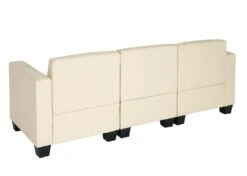 Modular 3-Sitzer Sofa Couch Lyon, Kunstleder ~ Creme -Wohnmöbel 314f90ea 6e3b 43be b350 f702708ffbaf