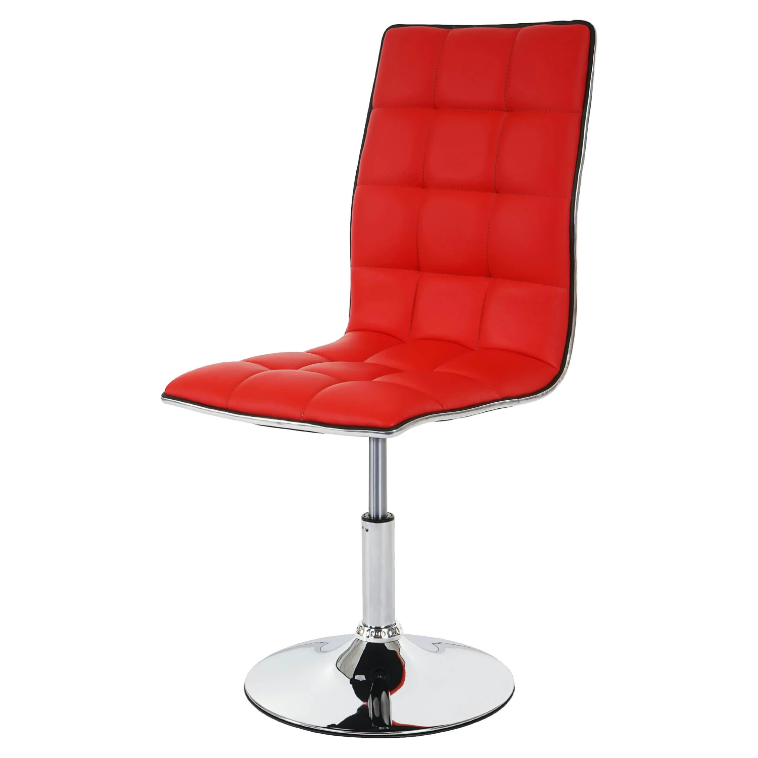 2er-Set Drehstuhl Malmö T501, Stuhl Küchenstuhl, Höhenverstellbar, Kunstleder ~ Schwarz, Chromfuß 7 2er-Set Drehstuhl Malmö T501, Stuhl Küchenstuhl, Höhenverstellbar, Kunstleder ~ Schwarz, Chromfuß – Bild 5