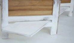 Paravent Yvelines, Trennwand Raumteiler Mit Regalböden 170x125cm, Shabby Look ~ Weiß/braun -Wohnmöbel 33b7ca74 2fb7 4475 85ba 8fdc29ff8e5b
