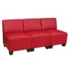 Modular 3-Sitzer Sofa Couch Lyon, Kunstleder ~ Rot, Ohne Armlehnen -Wohnmöbel 38851be4 b3de 472d abfe 3057a3a58752 3