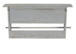 Garderobe HWC-C49, Wandgarderobe Wandregal, Vintage Mit 5 Schubladen 32x65x13cm ~ Shabby Look, Grau -Wohnmöbel 39988527 6a0b 4b14 806f dccd068b6191