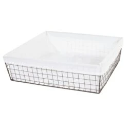 4er-Set Regalkorb Tanta, Badkorb Schrankkorb Aufbewahrung Ordnungshelfer, Metall Mit Stoffbezug -Wohnmöbel 3b2dd004 f921 4252 801b 14795ce95bed