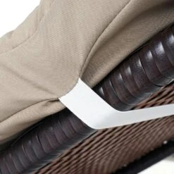 Poly-Rattan Sonnenliege HWC-A51, Relaxliege Gartenliege Liege ~ Basic Braun, Kissen Creme -Wohnmöbel 3d1fdb83 c082 4989 9d79 9181b329f30a