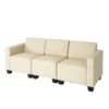 Modular 3-Sitzer Sofa Couch Lyon, Kunstleder ~ Creme -Wohnmöbel 3df1a280 402b 4ec9 85a3 f60f7e45ce66 2