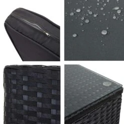 Poly-Rattan-Garnitur HWC-D28, Gartengarnitur Sofa Set ~ Anthrazit, Polster Grau Ohne Deko-Kissen/Abdeckung 15 Poly-Rattan-Garnitur HWC-D28, Gartengarnitur Sofa Set ~ Anthrazit, Polster Grau Ohne Deko-Kissen/Abdeckung -Wohnmöbel 420a301e 48df 4a8b aa9a 7390d3704b79