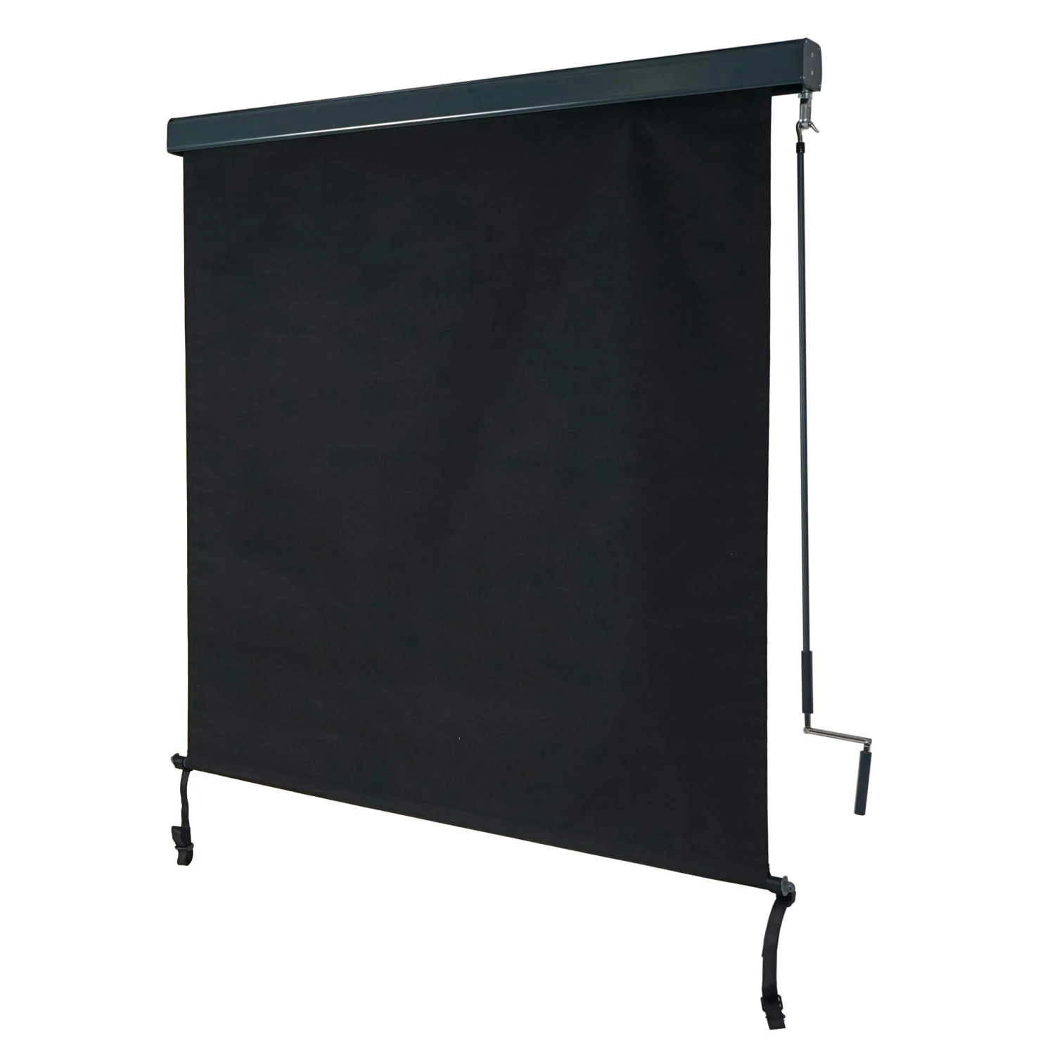 Vertikalmarkise HWC-F42, Senkrechtmarkise Sichtschutz Außenrollo Rollo, UV-Schutz 50 Stoff ~ 250x140cm, Schwarz 3 Vertikalmarkise HWC-F42, Senkrechtmarkise Sichtschutz Außenrollo Rollo, UV-Schutz 50 Stoff ~ 250x140cm, Schwarz