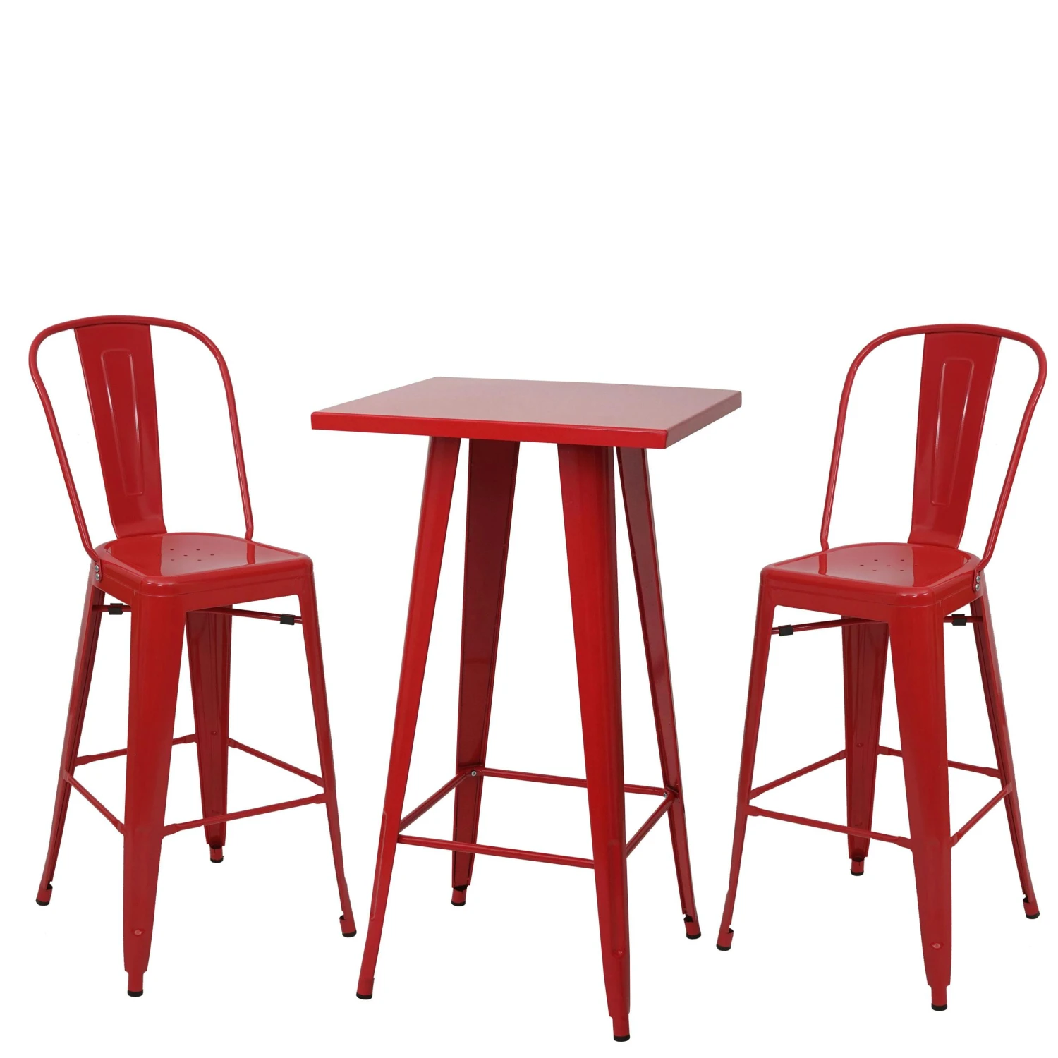 Stehtisch HWC-A73, Bistrotisch Bartisch, Metall Industriedesign 105x60x60cm ~ Rot 6 Stehtisch HWC-A73, Bistrotisch Bartisch, Metall Industriedesign 105x60x60cm ~ Rot – Bild 4