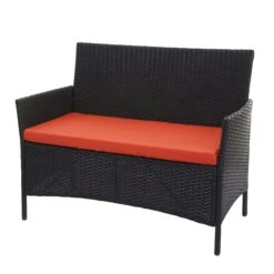 Poly-Rattan Gartenbank Halden, Sitzbank Bank ~ Grau, Kissen Creme -Wohnmöbel 456624e8 f7e4 4ccc 8c65 c12cdd270ece