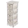 Regal Kommode Mit 4 Korbschubladen 74x25x28cm, Shabby-Look, Vintage ~ Weiß -Wohnmöbel 4596bbc4 4ce8 4e35 98a3 c992a1140d7b 1
