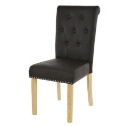 2er-Set Esszimmerstuhl Chesterfield II, Stuhl Küchenstuhl, Nieten ~ Kunstleder, Creme, Helle Beine -Wohnmöbel 464cfc85 b25e 497c 9fa9 49054c9b545f 1