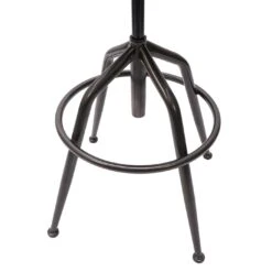 Barhocker HWC-H10f, Barstuhl Tresenhocker Drehhocker, Höhenverstellbar Industrial Wildleder-Optik ~ Vintage Grau -Wohnmöbel 4855ae9a cdb0 4849 b75c d9668be08610