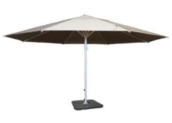 Sonnenschirm Meran II, Gastronomie Marktschirm, Ø 5m Polyester/Alu Mast Weiß 28kg ~ Creme-beige Mit Ständer -Wohnmöbel 4c3ebf3e 2def 45ce a564 0a21073f41f3