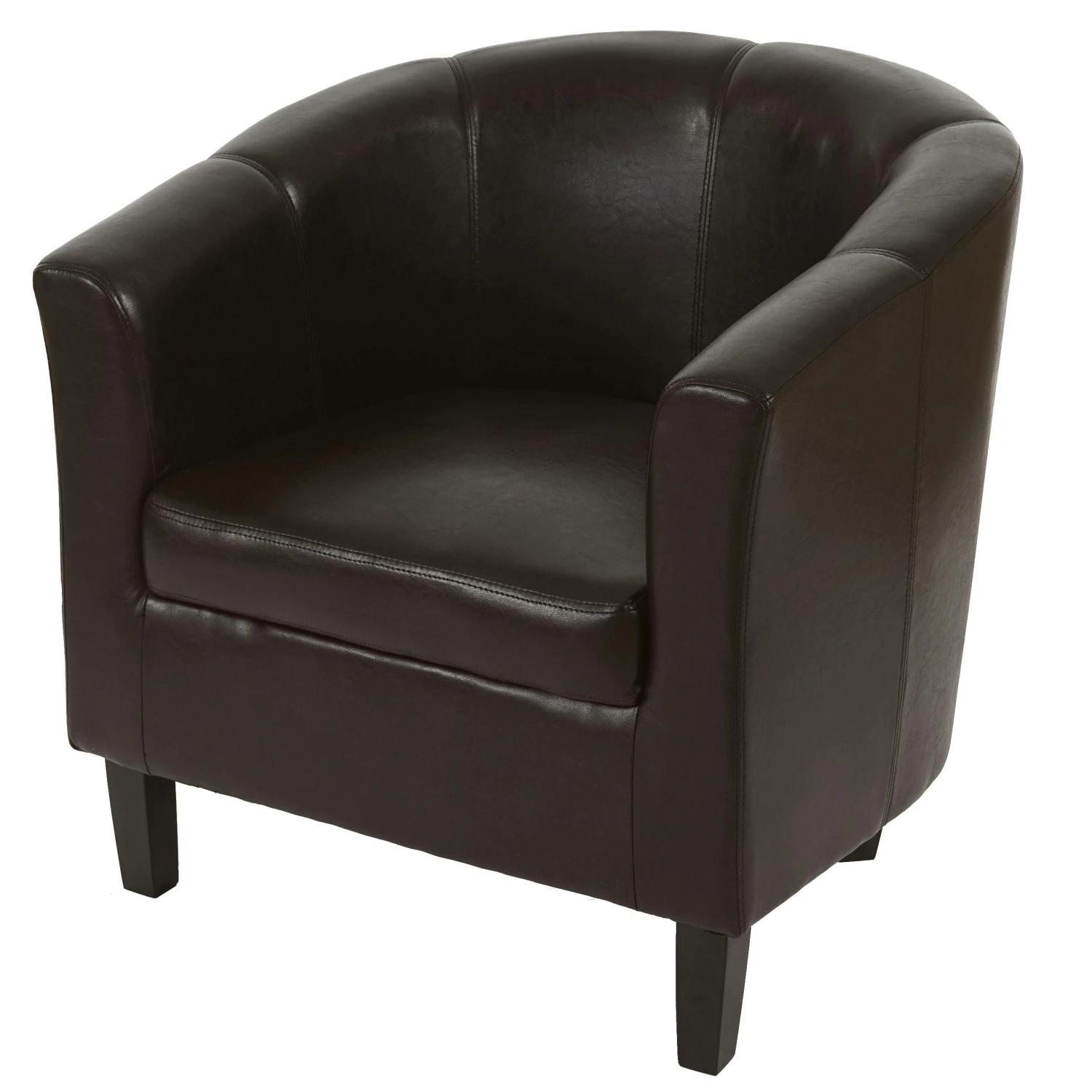Sessel Newport T379, Loungesessel Clubsessel, Kunstleder ~ Braun 3 Sessel Newport T379, Loungesessel Clubsessel, Kunstleder ~ Braun