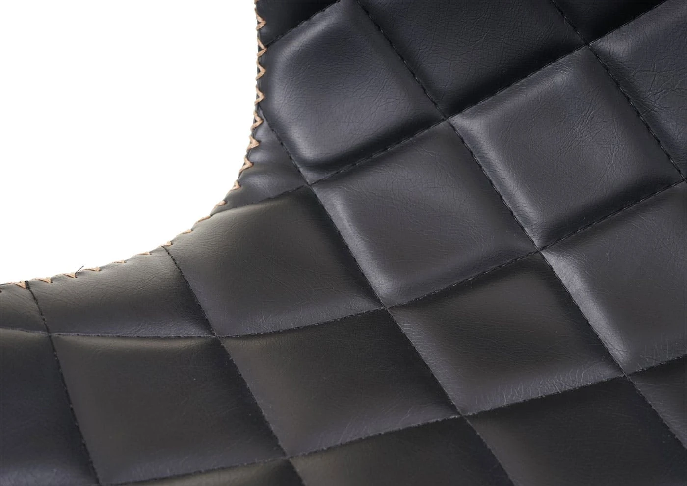 2er-Set Barhocker HWC-E55, Barstuhl Tresenhocker, Vintage Goldfarbene Streben ~ Kunstleder Schwarz 9 2er-Set Barhocker HWC-E55, Barstuhl Tresenhocker, Vintage Goldfarbene Streben ~ Kunstleder Schwarz – Bild 7