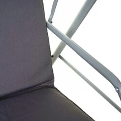 Hollywoodschaukel HWC-D61, Gartenschaukel Hängeschaukel Bank, 3-Sitzer UV 50+ Verstellbares Dach 197x185cm ~ Dunkelgrau -Wohnmöbel 50f892d9 cbaa 4bb0 abc9 8db0a3eb1a99