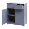 Kommode HWC-B65, Schubladenschrank Schrank, 2 Schubladen Und 2 Türen 80x70x35cm ~ Grau -Wohnmöbel 55b6dfaf b0f2 47b7 8fc2 cdd80d6c0fc0 1