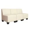 Modular 3-Sitzer Sofa Couch Lyon, Kunstleder ~ Creme, Ohne Armlehnen -Wohnmöbel 562a825d d1a8 4628 98c6 a54f9211569a 1